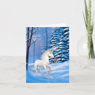Kerst eenhoorn fantasie leuk kerstkaart kaart