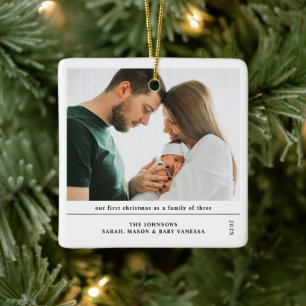 Kerst Eerste Kerstmis Baby Aangifte Keramisch Ornament