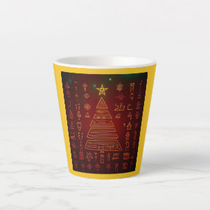 Kerst Egyptische hiërogliefen 1 Latte Mok