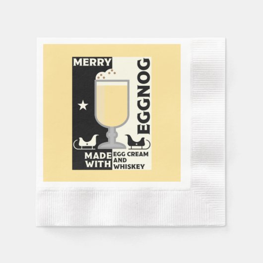 Kerst eierpunch servet (Voorkant)