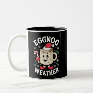 Kerst Eierpunch Weer Retro Kerstmis Tweekleurige Koffiemok