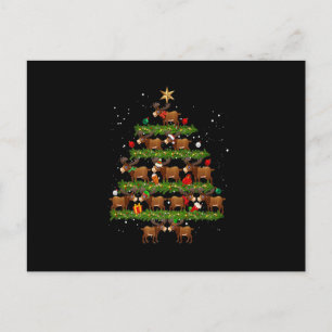 Kerst Eland Boom Licht Grappig Kerstmis Familie Ma Feestdagenkaart