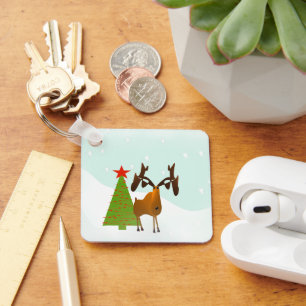 Kerst-Eland Sleutelhanger