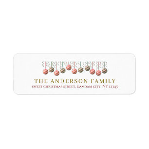 Kerst Elegant Eenvoudig Retouradres Etiket