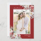 Kerst Elegant Fotocollage Vakantie Kaart (Voorkant)