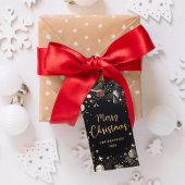 Kerst Elegant Goud Feestelijke Vrolijk Cadeaulabel