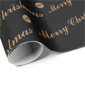 kerst Elegant logo hier Cadeaupapier (Rol Hoek)