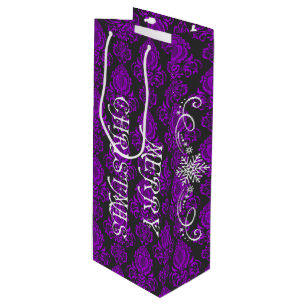 Kerst Elegant, , Victoriaans Damask Wijn Cadeautas