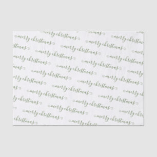 Kerst Elegant Zwart Wit Handgeschreven Aangepaste Tissuepapier