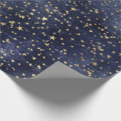 Kerst elegante luxe gouden sterren in een omhullin cadeaupapier (Hoek)