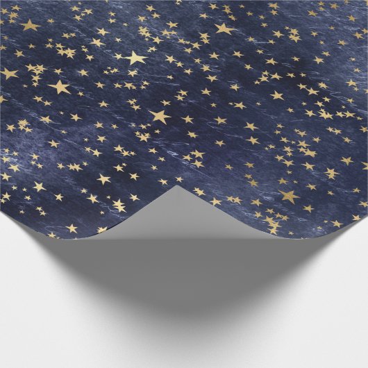 Kerst elegante luxe gouden sterren in een omhullin cadeaupapier (Hoek)