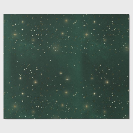 Kerst elegante luxe gouden sterren in een omhullin cadeaupapier (Vlak)