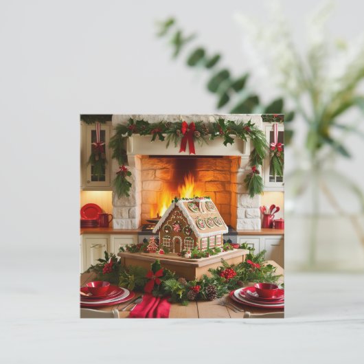 Kerst Elegantie Kaart (Staand voorkant)