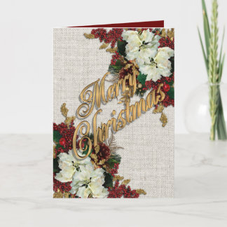 Kerst elegantie kaart goud en rood Victoriaans