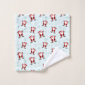 Kerst Elementen Kerstman Bad Handdoek (Wasdoekje)