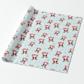 Kerst Elementen Kerstman Cadeaupapier (Uitgerold)