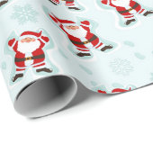 Kerst Elementen Kerstman Cadeaupapier (Rol Hoek)