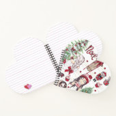 Kerst-elementen met rode Waterverf Notitieboek (Binnen)