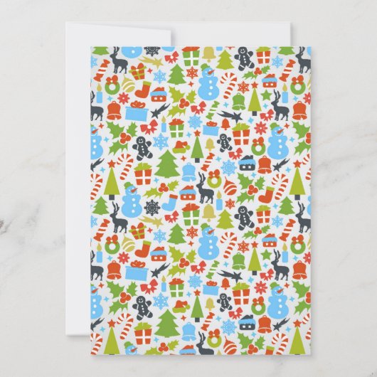 Kerst Elementen Typografie Vakantie Cheer Party Kaart (Achterkant)