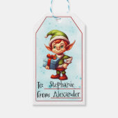 Kerst Elf (1) Cadeaulabel (Voorkant)