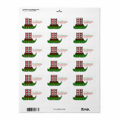 Kerst Elf Adresetiketten Etiket (Full Sheet)