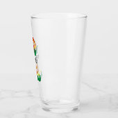 Kerst Elf Cartoon gepersonaliseerd Glas (Links)
