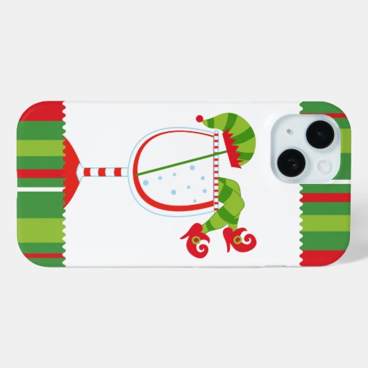 Kerst Elf Cocktail Case-Mate iPhone Case (Achterkant (horizontaal))