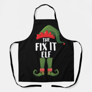 Kerst Elf Familie Matching Groep Kerstmis Schort