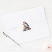 Kerst Elf Huis Stickers (Envelop)