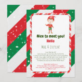 Kerst Elf Jongen Welkomstbriefkaart Kaart (Voorkant / Achterkant)