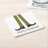 Kerst Elf Legs Onderzetter - Chevron Kostuum (Schuin)