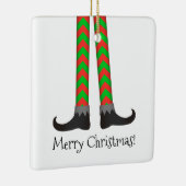 Kerst Elf Legs Ornament - Chevron Kostuum (Rechts)