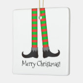 Kerst Elf Legs Ornament - Gestreept kostuum (Links)