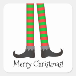 Kerst Elf Legs Sticker - Gestreept kostuum
