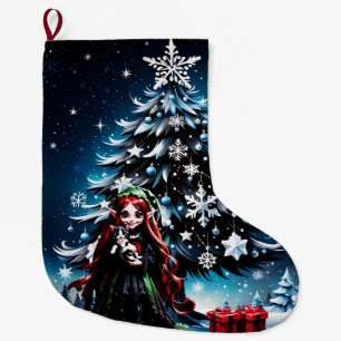 Kerst Elf met Kitten. Grote Kerstsok