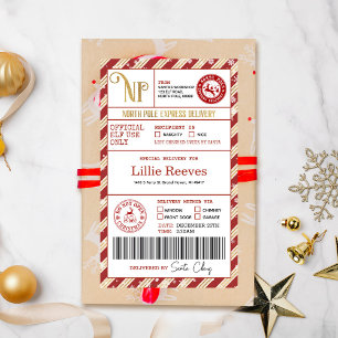 Kerst Elf Noord-Pool Speciale Levering Verzending Rechthoekige Sticker