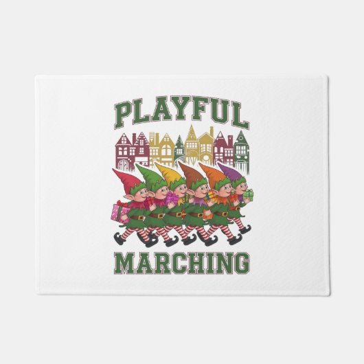 Kerst Elf Parade Deurmat (Voorkant)
