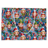 Kerst Elf Patronen Groot Cadeauzakje (Achterkant)