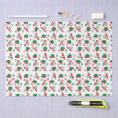 Kerst-Elf Pet Snowflakes Pattern Red Green Tissuepapier (Craft)