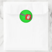Kerst Elf postzegel Ronde Sticker (Tas)