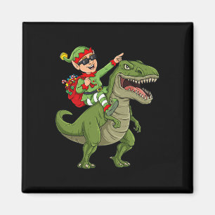 Kerst Elf Rijden Dinosaurus T Rex Boys Kinder Plez Magneet