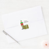 Kerst Elf Sticker - Chevron Cadeaupakket (Envelop)