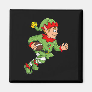 Kerst Elf Voetbal Running Back Jongens Kinderen Fa Magneet