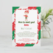 Kerst Elf Welkomstbriefkaart voor Jongens Kaart (Staand voorkant)