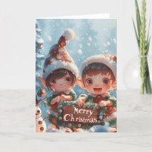 Kerst Elfen digitale kunst