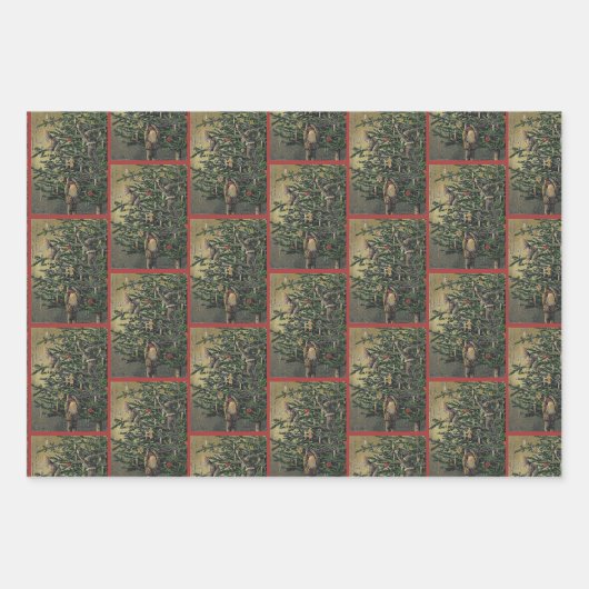 Kerst Elven Wrapping Papier Set 1 Inpakpapier Vel (Voorkant 3)