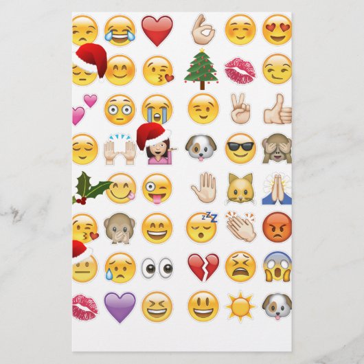 kerst emojis briefpapier (Voorkant)