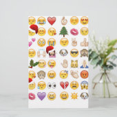 kerst emojis briefpapier (Staand voorkant)