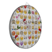 kerst emojis dartbord (Voorkant Links)