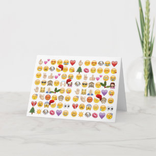 kerst emojis feestdagen kaart